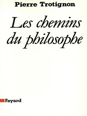 cover image of Les Chemins du philosophe